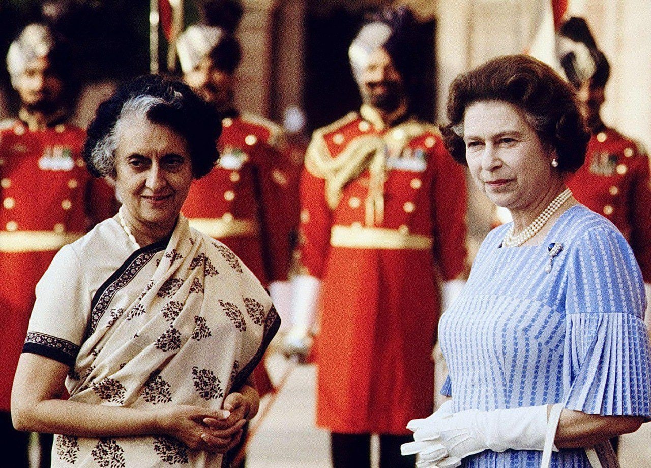 Елизавета 2 и Индира Ганди