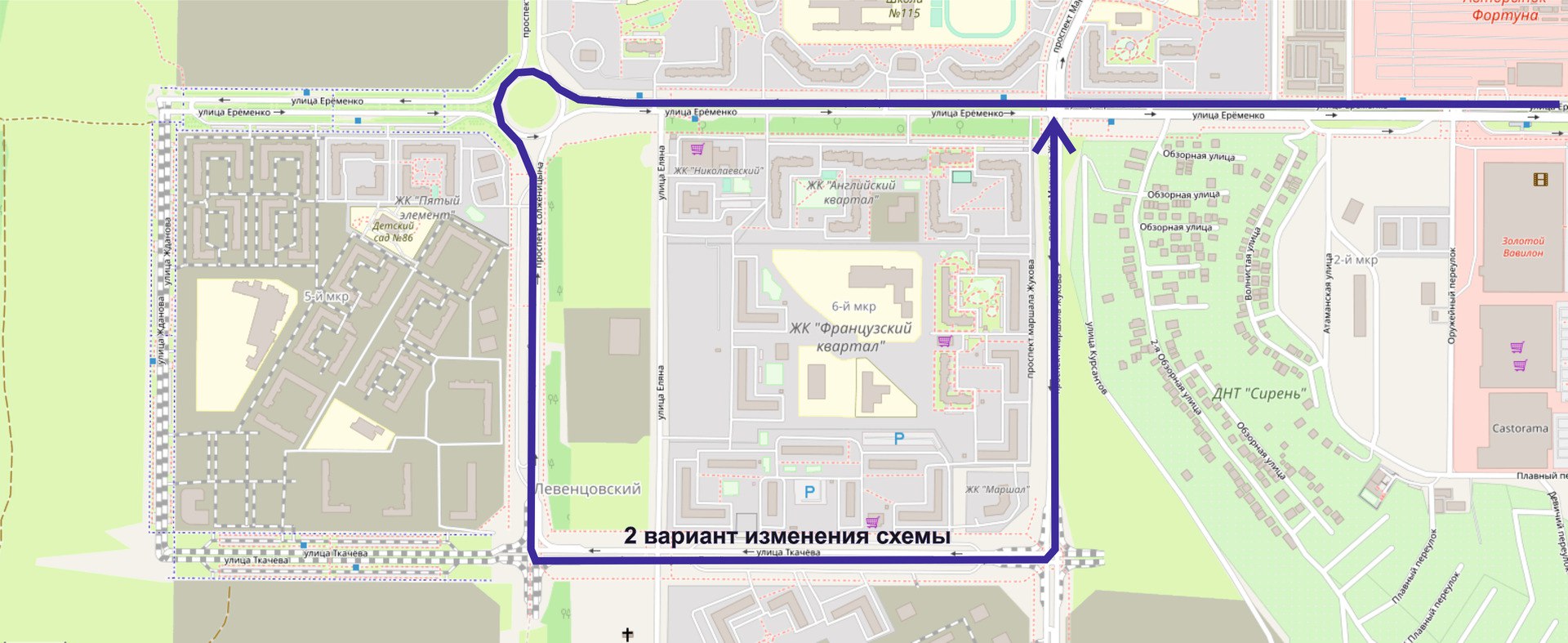 Левенцовка карта микрорайона с улицами
