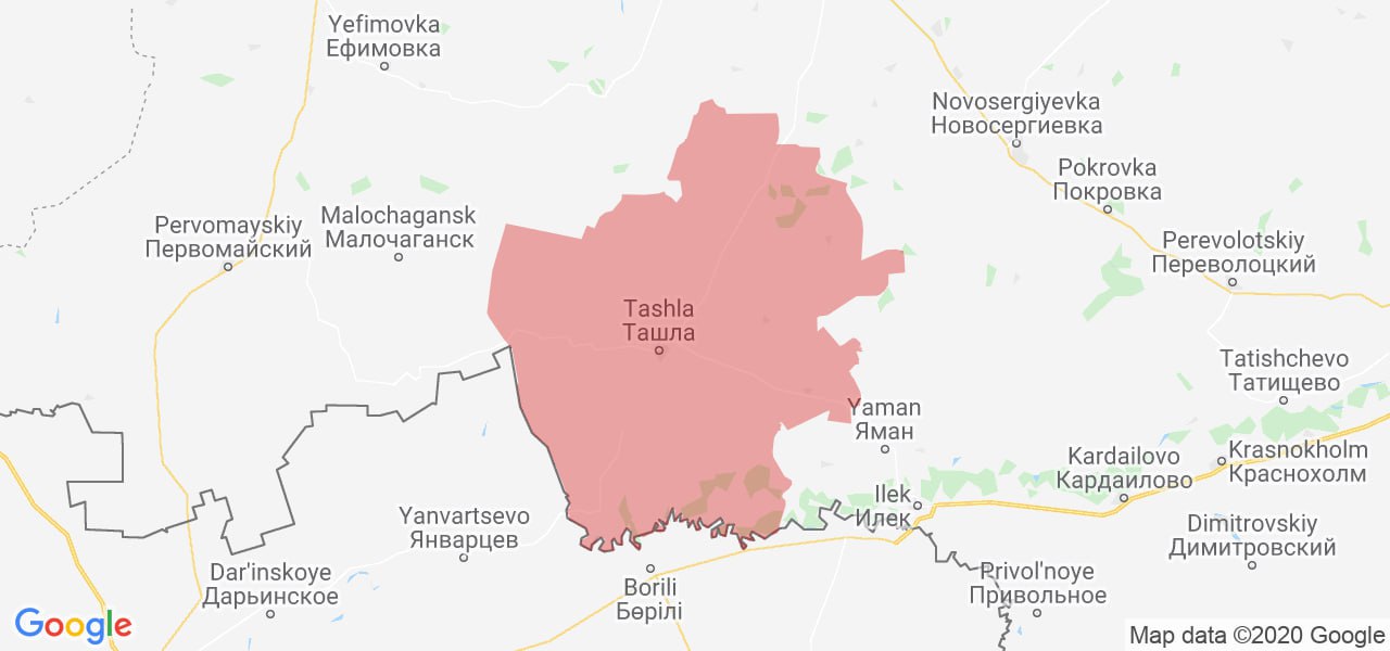Карта ташлинского района оренбургской области