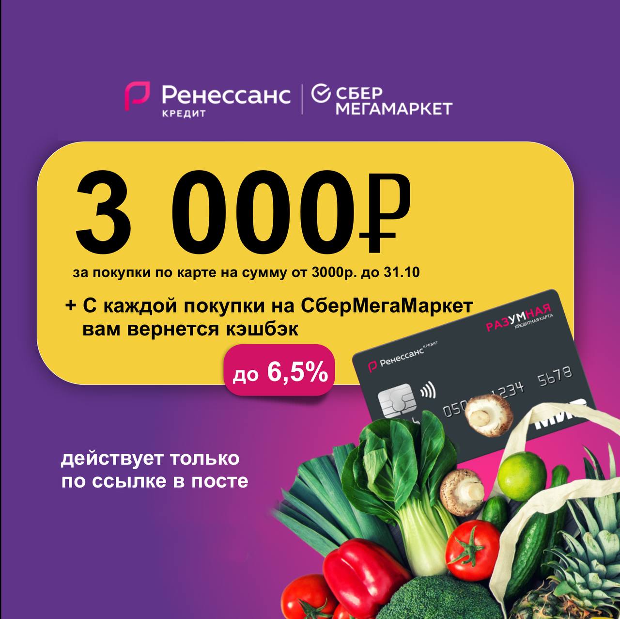 Карта разумная 3000 рублей