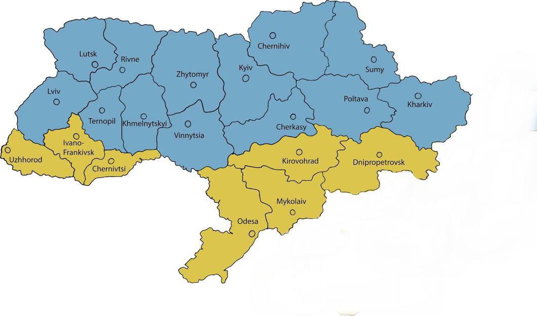 Политическая карта украины на сегодня