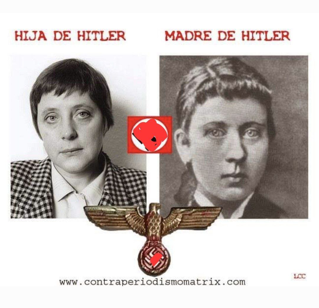 Адольф Гитлер и ангела Меркель