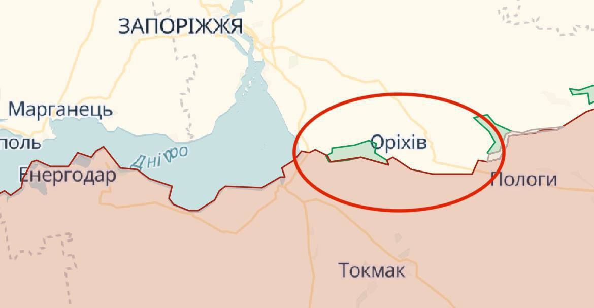 Карта орехова запорожской области