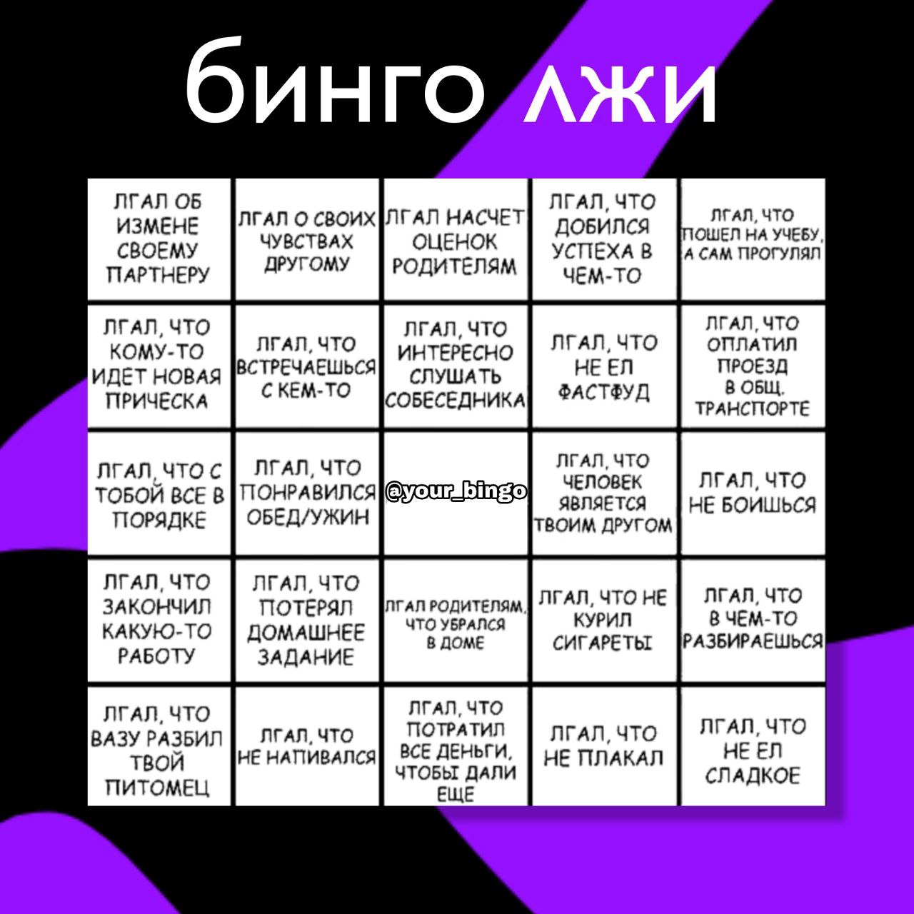 Итоги бинго