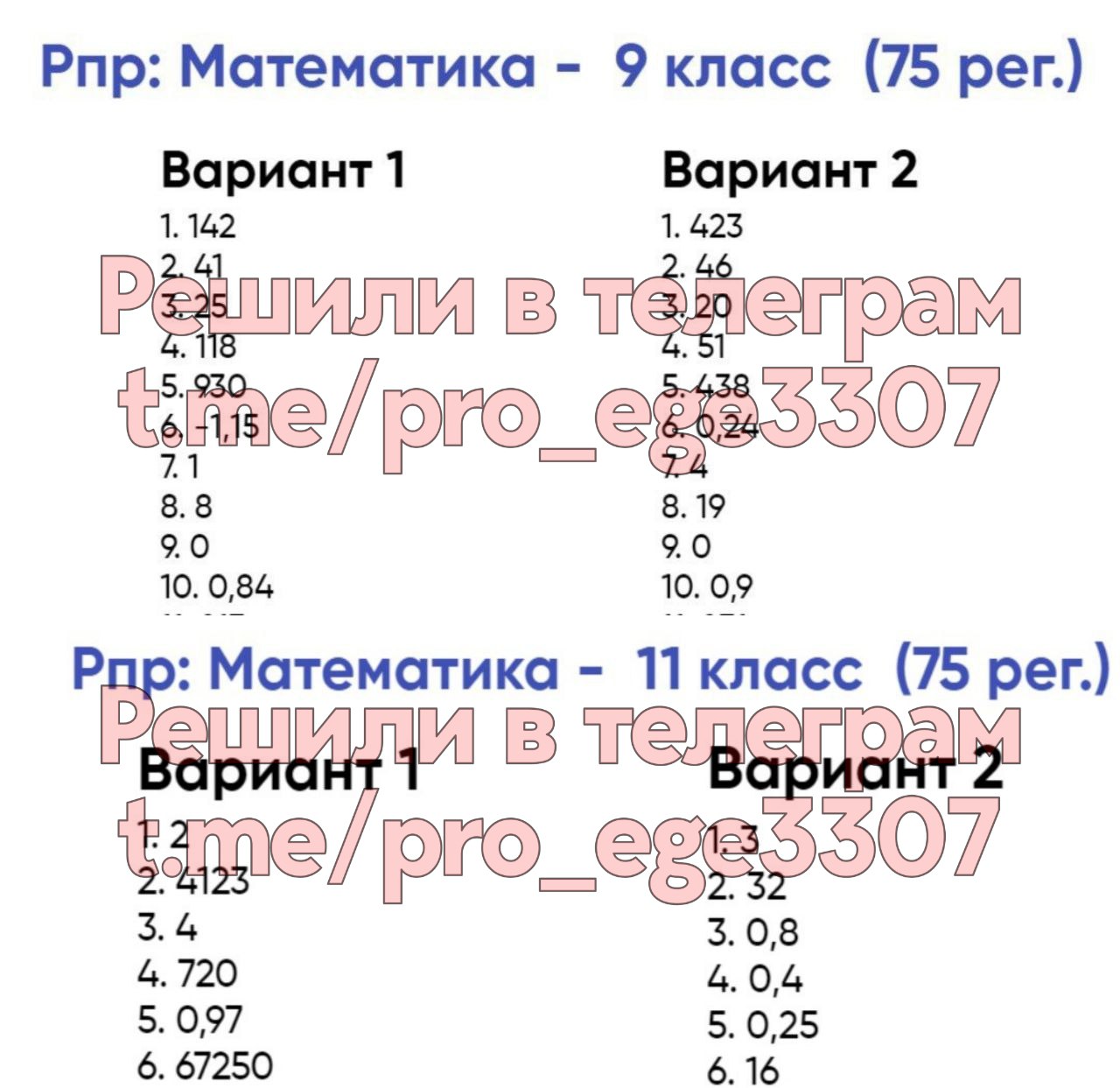 Что такое рпр по математике