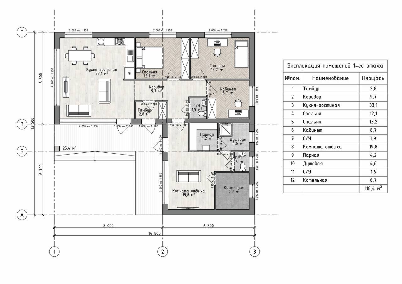 Удобные планировки одноэтажных домов