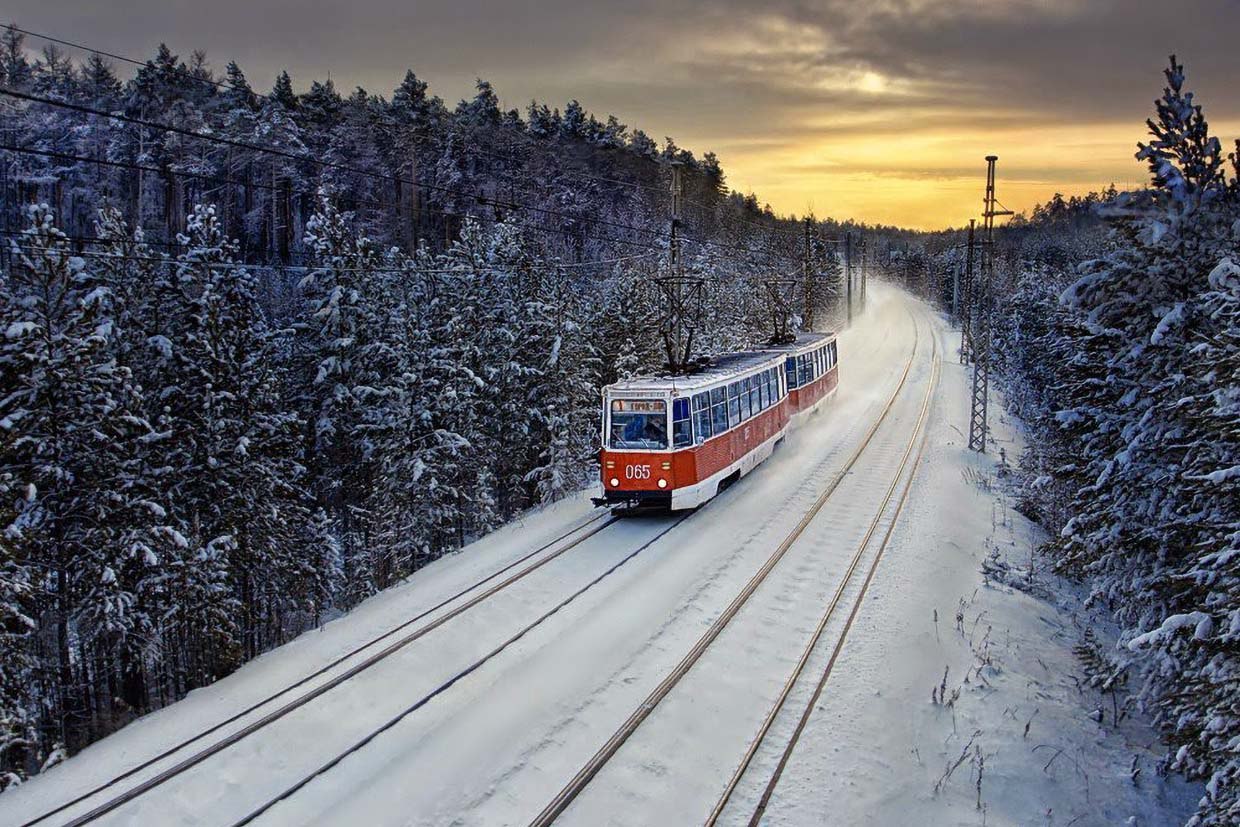 поезд зимой картинки