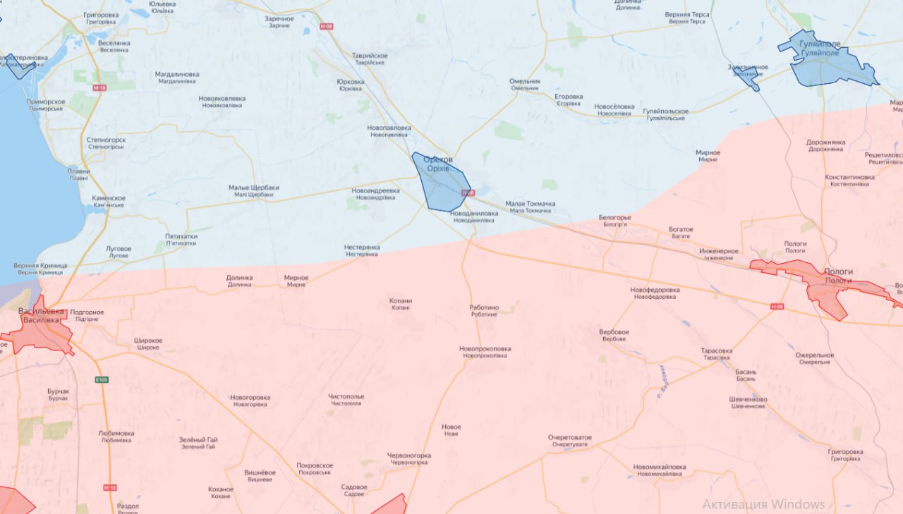 Город орехов запорожской области карта