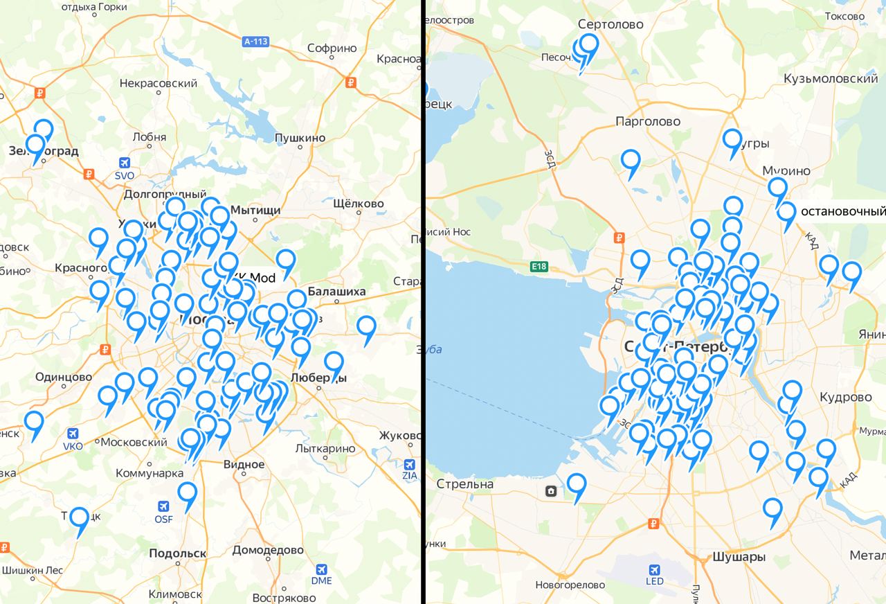 Карта бомбоубежищ москвы и московской области на карте