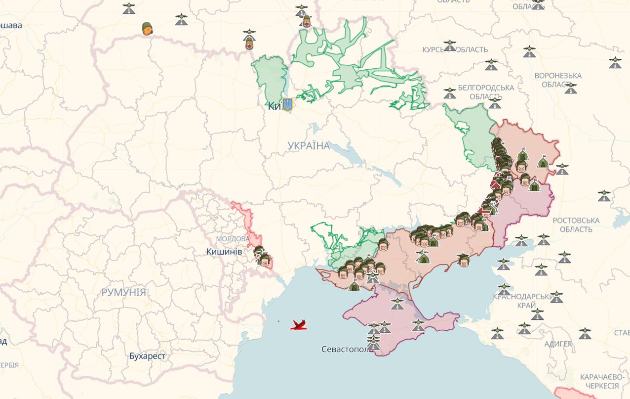 Карта бойових дій в україні