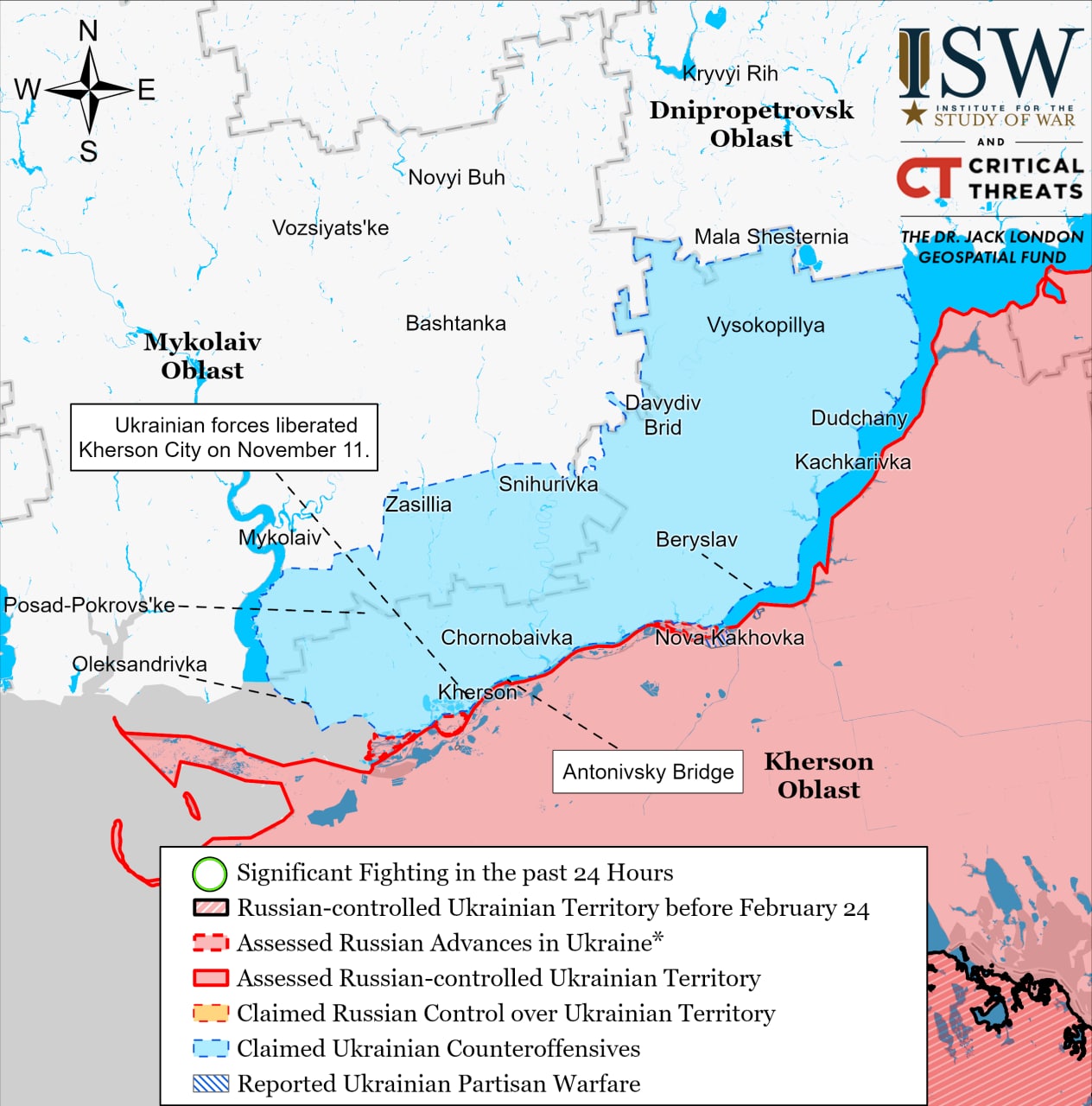 Карта isw боевых действий украина