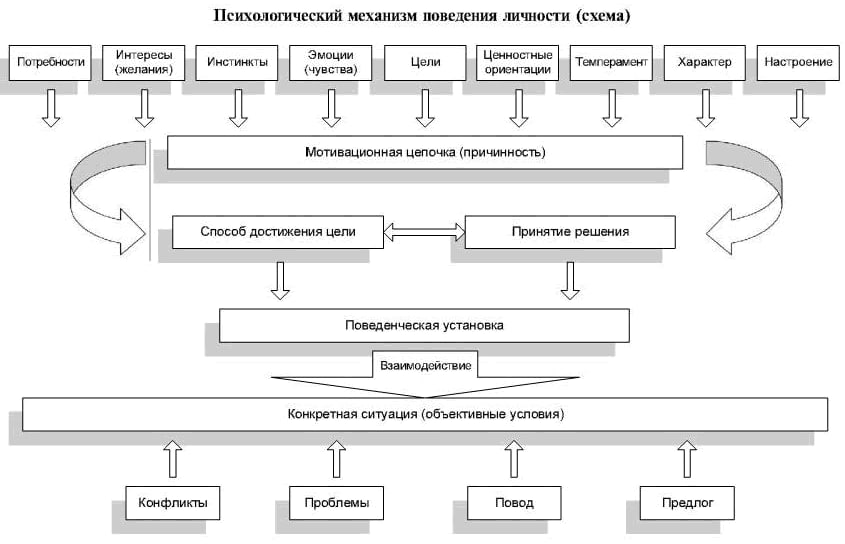 Блок схема по психологии